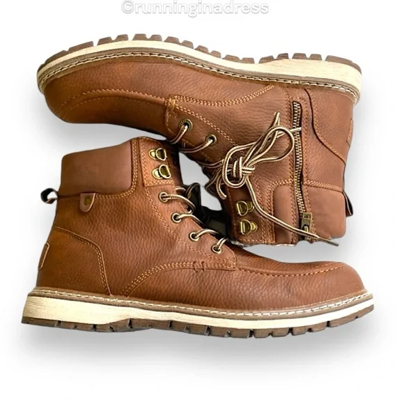 BKE MEN\'S COGNAC MIDTOWN BOOTS Midtown Plain Toe Zipper Boot Men main image 2